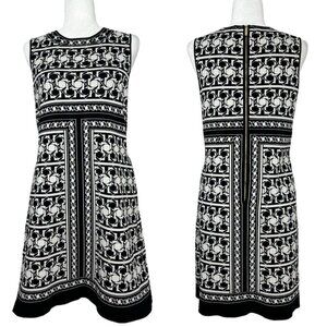 Ted Baker Women's Black Jammiea GEO Knit Sleeveless A-Line Dress UK 2/US 4/C34